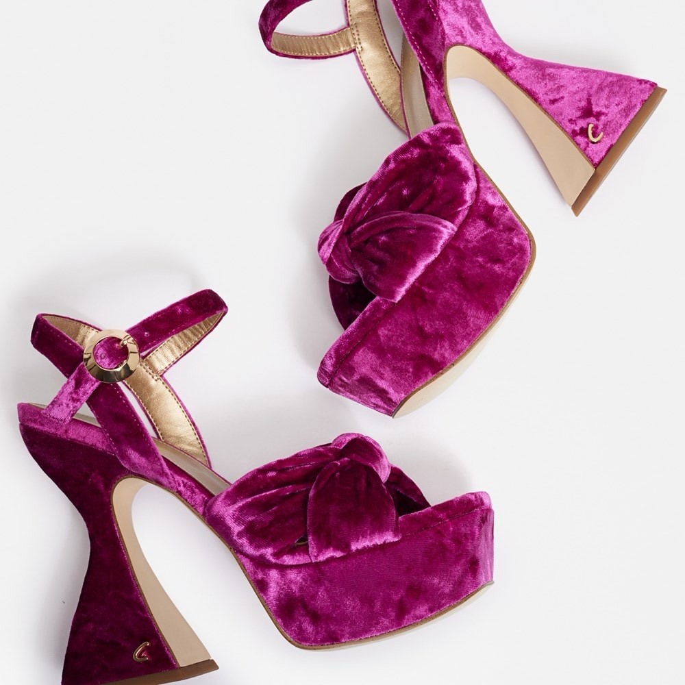 Circus Sam Edelman audrea sculpted platform heel dark matrix magenta velvet